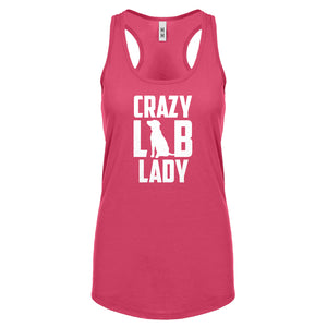 Racerback Crazy Lab Lady Womens Tank Top