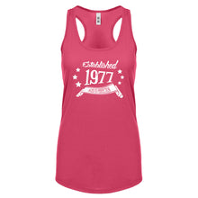 Racerback Established 1977 Womens Tank Top