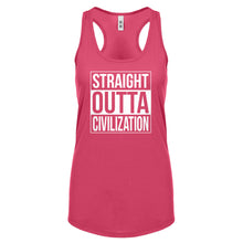 Straight Outta Civilization Womens Racerback Tank Top