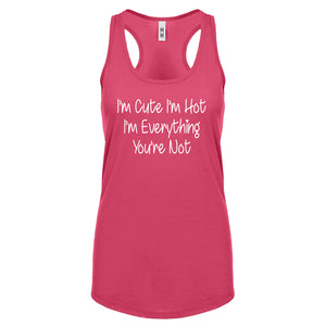 Im Cute Im Hot Womens Racerback Tank Top
