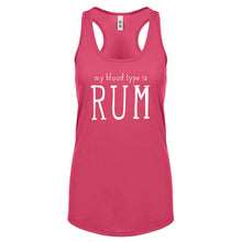 My Blood Type is Rum Womens Racerback Tank Top