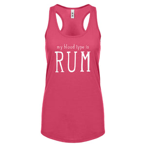 My Blood Type is Rum Womens Racerback Tank Top