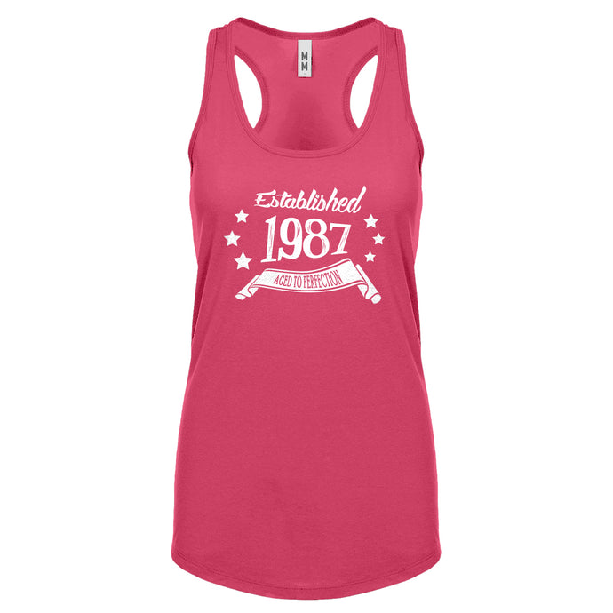 Racerback Established 1987 Womens Tank Top