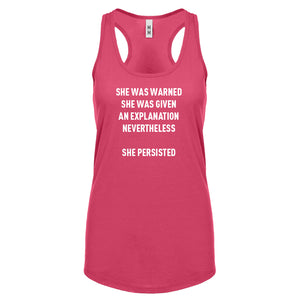 Racerback She Persisted Venus Fist Womens Tank Top