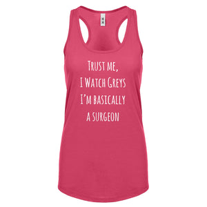 Racerback Trust Me, I Watch Greys Womens Tank Top
