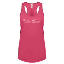 CALM DOWN Womens Racerback Tank Top