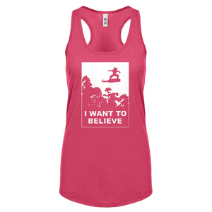 I Want to Believe Nimbus Fighter Womens Racerback Tank Top