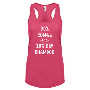 Racerback 90% Coffee 10% Dry Shampoo Womens Tank Top