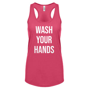 WASH YOUR HANDS Womens Racerback Tank Top