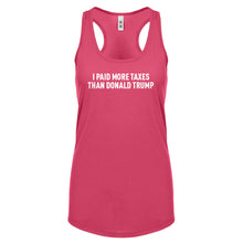 I PAID MORE TAXES THAN DONALD TRUMP Womens Racerback Tank Top