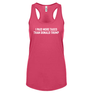 I PAID MORE TAXES THAN DONALD TRUMP Womens Racerback Tank Top