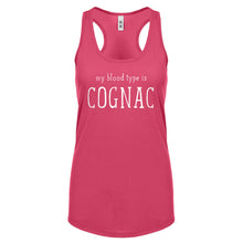 My Blood Type is Cognac Womens Racerback Tank Top