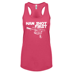 Racerback Han Shot First Womens Tank Top