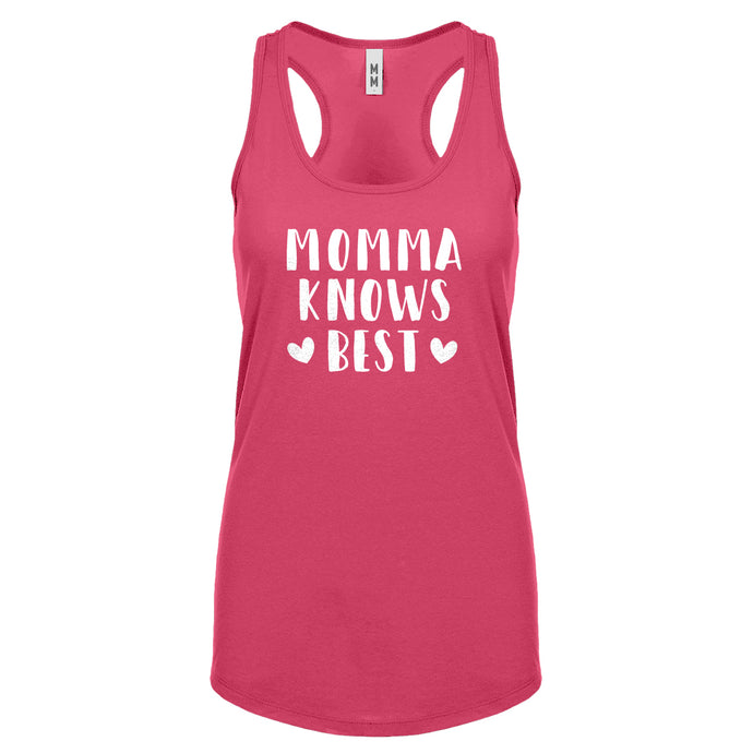Racerback Momma Knows Best Womens Tank Top