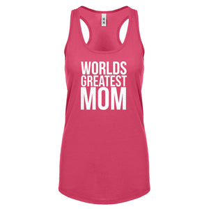 Racerback Worlds Greatest Mom Womens Tank Top