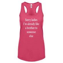 Racerback Sorry ladies Womens Tank Top
