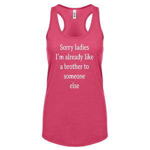 Racerback Sorry ladies Womens Tank Top