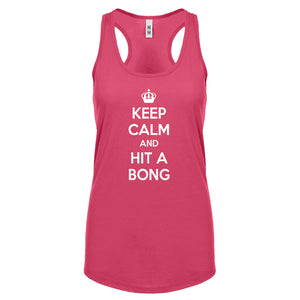 Racerback Keep Calm and Hit a Bong Womens Tank Top