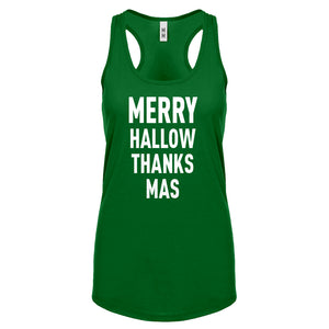 Racerback Merry Hallow Thanks Mas Womens Tank Top