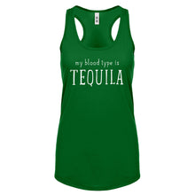 My Blood Type is Tequila Womens Racerback Tank Top