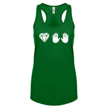 DIAMOND HANDS Womens Racerback Tank Top
