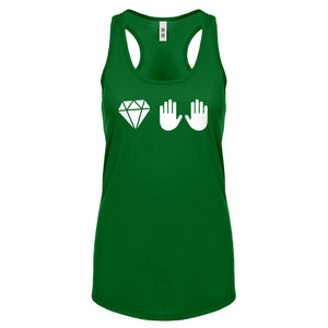 DIAMOND HANDS Womens Racerback Tank Top