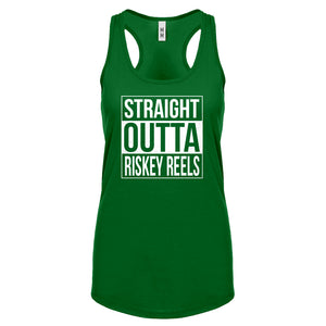 Straight Outta Riskey Reels Womens Racerback Tank Top