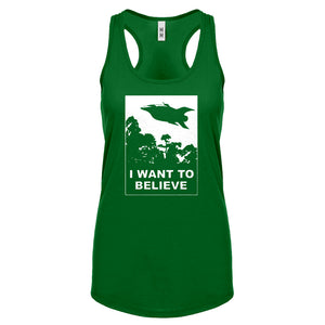I Want to Believe Planet Express Womens Racerback Tank Top