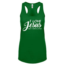 Racerback I Love Jesus but I Cuss a Little Womens Tank Top