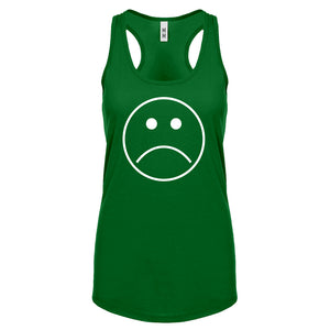 Sad Face Womens Racerback Tank Top