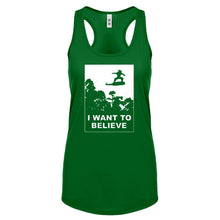 I Want to Believe Nimbus Fighter Womens Racerback Tank Top