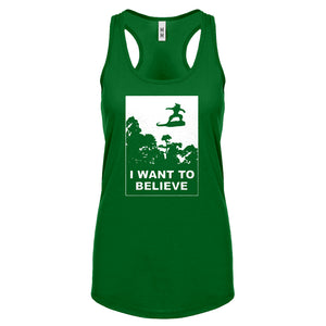 I Want to Believe Nimbus Fighter Womens Racerback Tank Top