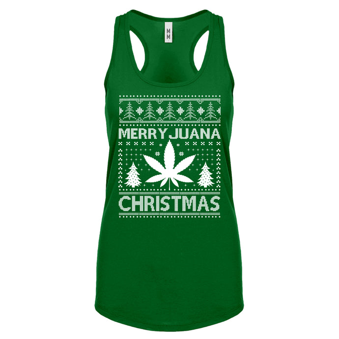 Racerback MerryJuana Christmas Womens Tank Top