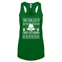 Racerback I Find Your Lack of Cheer Disturbing Womens Tank Top