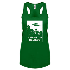 I Want to Believe Womens Racerback Tank Top