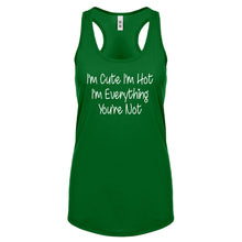 Im Cute Im Hot Womens Racerback Tank Top