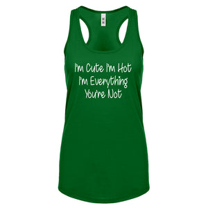 Im Cute Im Hot Womens Racerback Tank Top