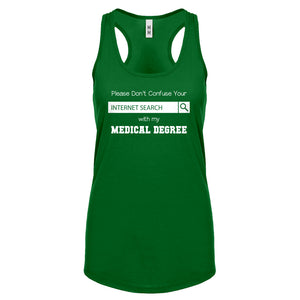 Don't Confuse Your Search Womens Racerback Tank Top