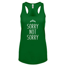 Racerback Sorry Not Sorry Womens Tank Top
