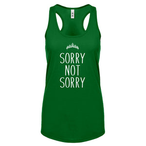 Racerback Sorry Not Sorry Womens Tank Top