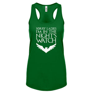Racerback Sorry Ladies Nights Watch Womens Tank Top