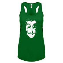 Salvador Dali Face Heist Mask Womens Racerback Tank Top