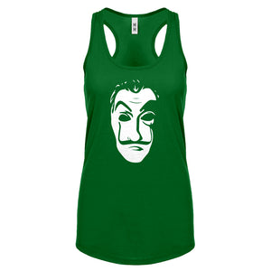 Salvador Dali Face Heist Mask Womens Racerback Tank Top
