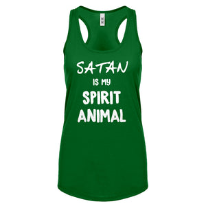 Satan is my Spirit Animal Womens Racerback Tank Top