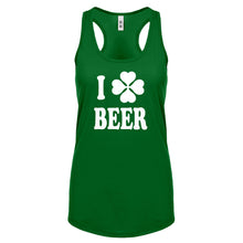 Racerback I Love Beer Womens Tank Top