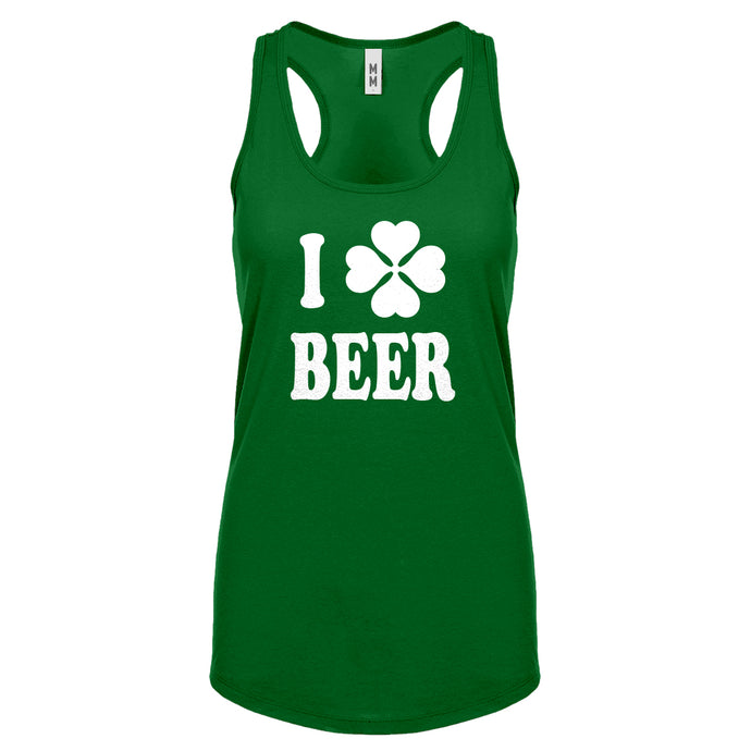 Racerback I Love Beer Womens Tank Top