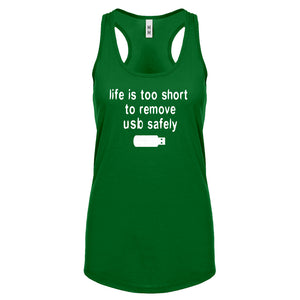 Racerback Remove USB Safely Womens Tank Top