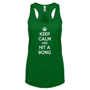 Racerback Keep Calm and Hit a Bong Womens Tank Top