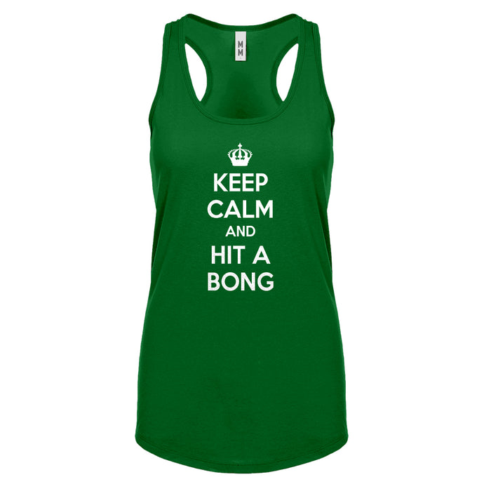 Racerback Keep Calm and Hit a Bong Womens Tank Top