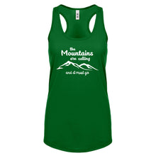 The Mountains are Calling Womens Racerback Tank Top